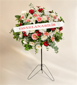 Renkli Gerbera ve Lilyumlardan Hazırlanmış Ferforje Aranjman